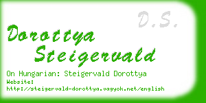 dorottya steigervald business card